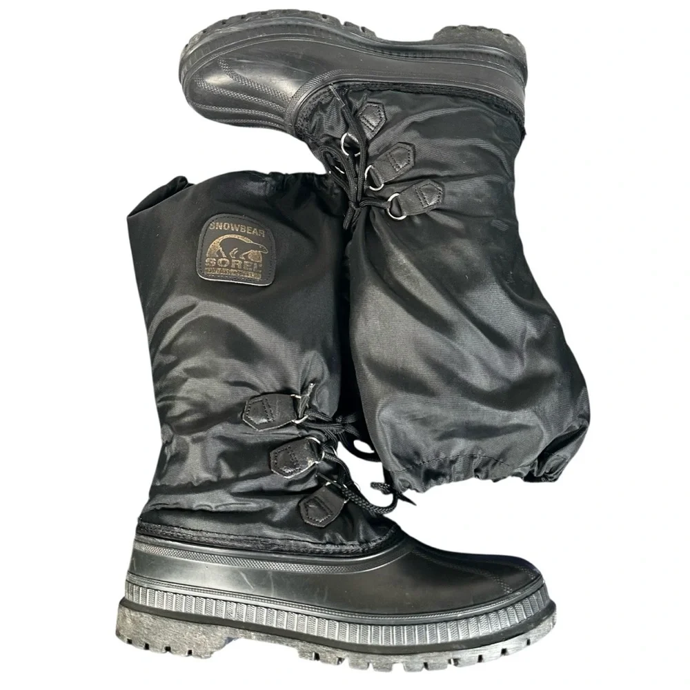 SOREL Snowbear Lined Winter Snow Boots in black